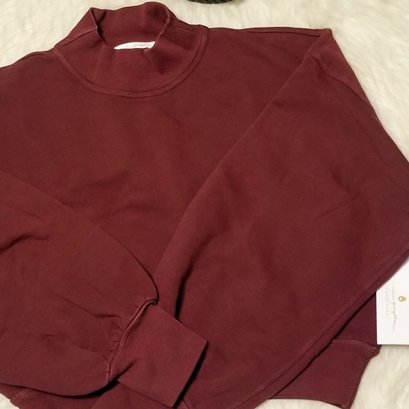 SPIRITUAL GANGSTER Blake Mock Neck Crop Sweatshirt - Picture 11 of 14